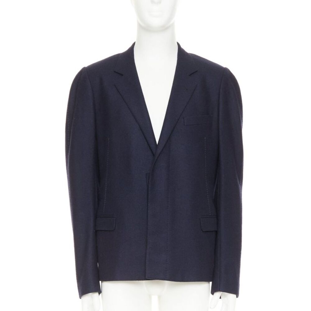 Lanvin Navy Wool Single Breasted Blazer